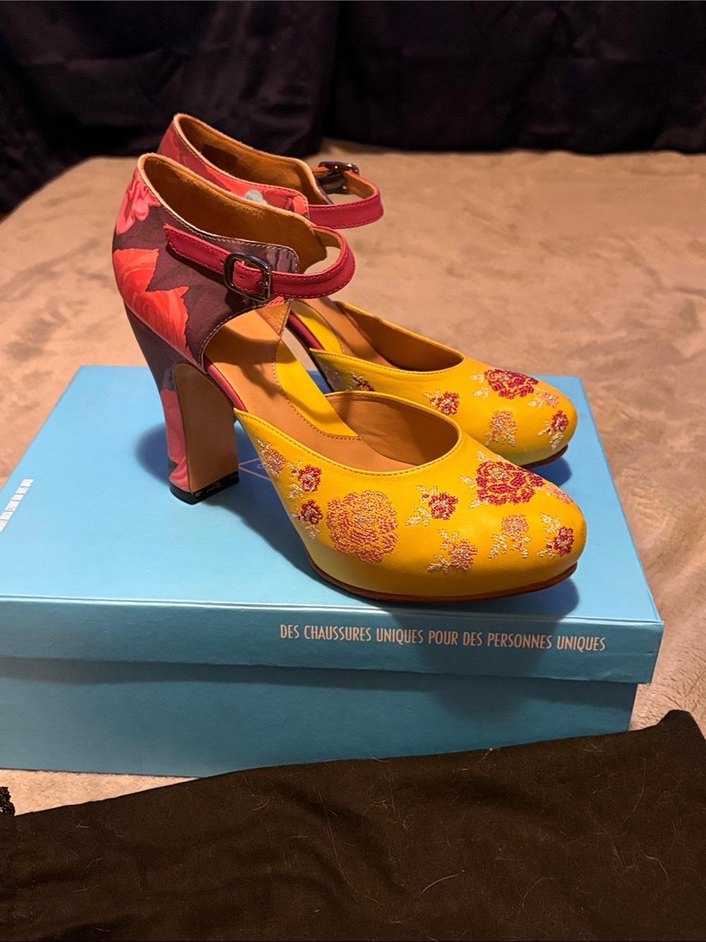 John Fluevog - Pre Loved Miracles Floral Mary Jane’s